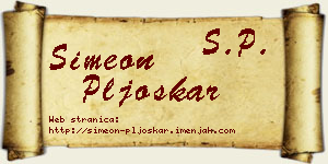 Simeon Pljoskar vizit kartica